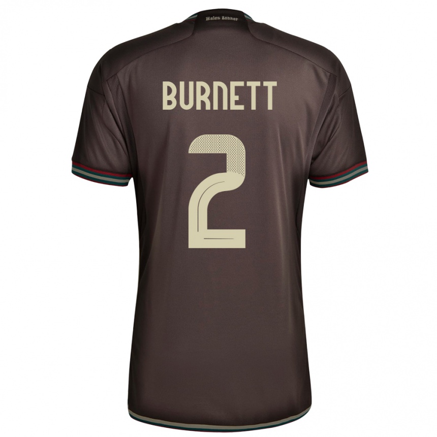 Kids Football Jamaica Theanna Burnett #2 Night Brown Away Jersey 24-26 T-Shirt Uk