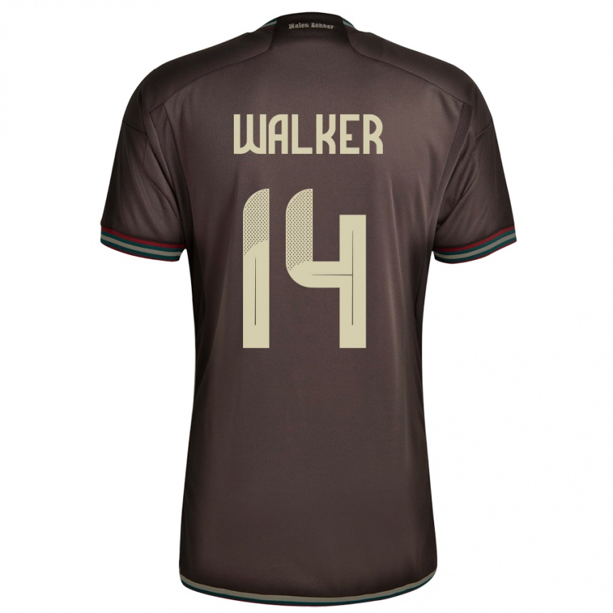 Kids Football Jamaica Ricshya Walker #14 Night Brown Away Jersey 24-26 T-Shirt Uk