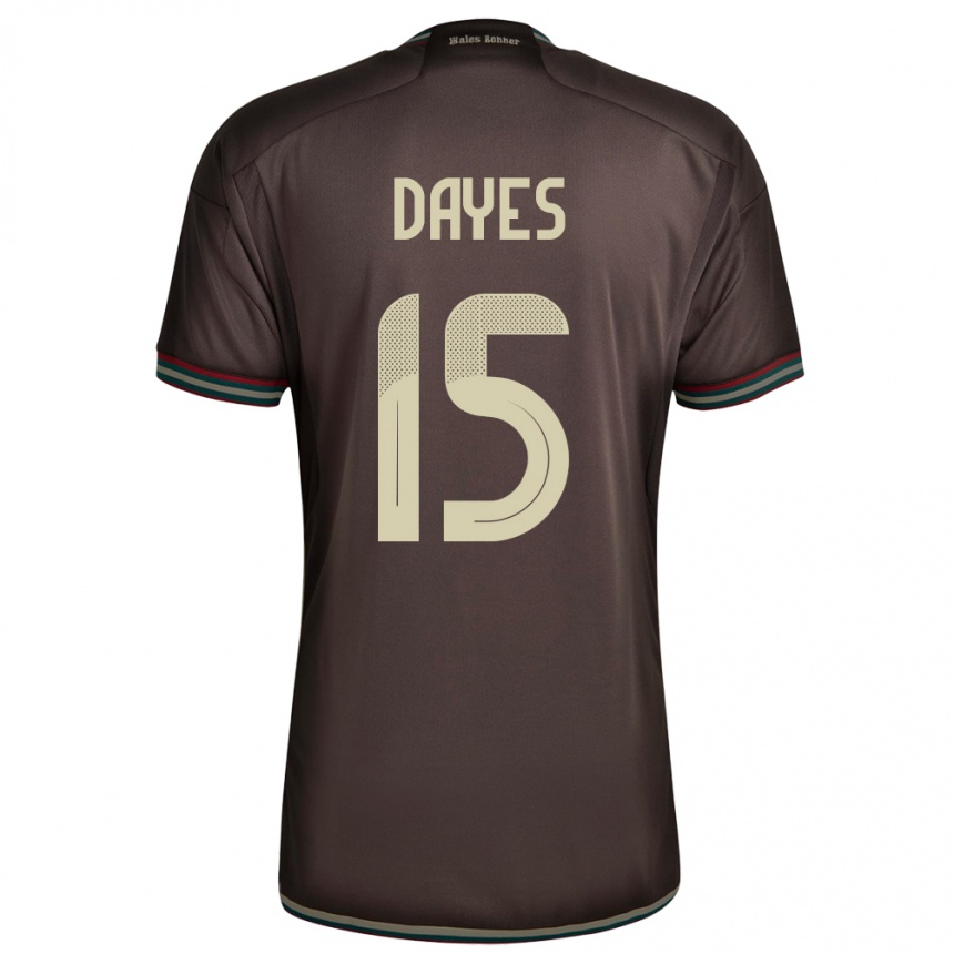 Kids Football Jamaica Mikayla Dayes #15 Night Brown Away Jersey 24-26 T-Shirt Uk