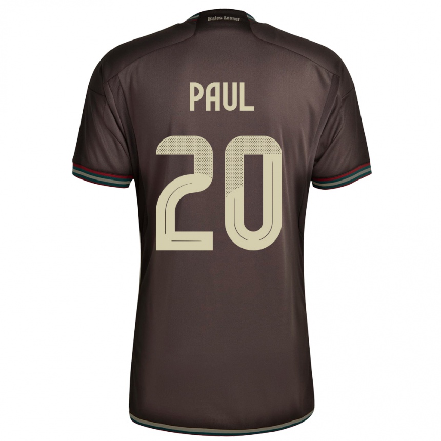 Kids Football Jamaica Lachante Paul #20 Night Brown Away Jersey 24-26 T-Shirt Uk