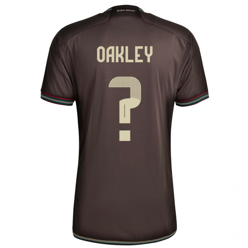 Kids Football Jamaica Katie Oakley #0 Night Brown Away Jersey 24-26 T-Shirt Uk