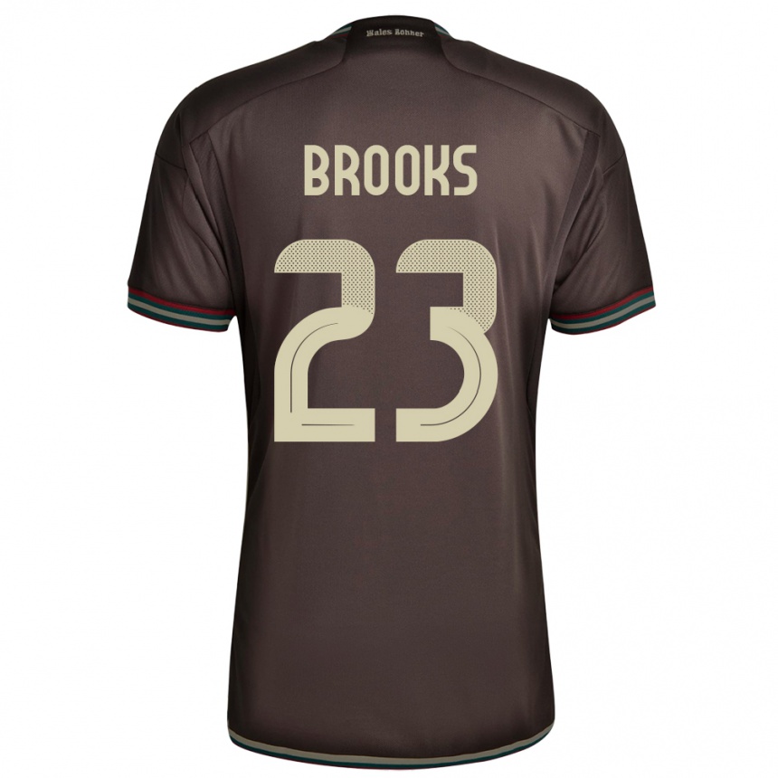 Kids Football Jamaica Liya Brooks #23 Night Brown Away Jersey 24-26 T-Shirt Uk