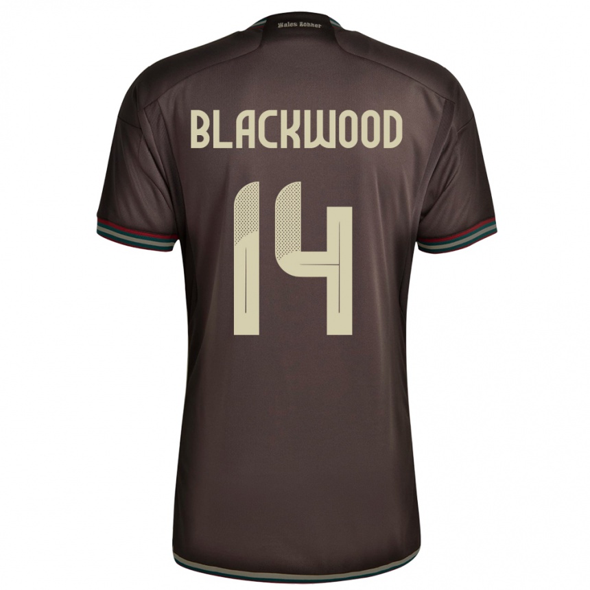 Kids Football Jamaica Deneisha Blackwood #14 Night Brown Away Jersey 24-26 T-Shirt Uk