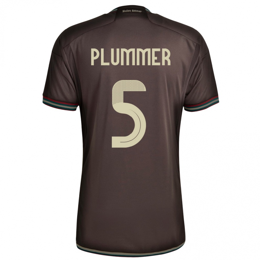 Kids Football Jamaica Konya Plummer #5 Night Brown Away Jersey 24-26 T-Shirt Uk