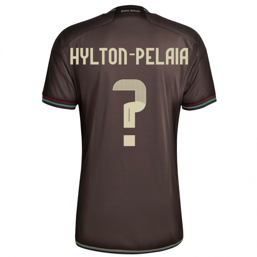 Kids Football Jamaica Jayda Hylton-Pelaia #0 Night Brown Away Jersey 24-26 T-Shirt Uk