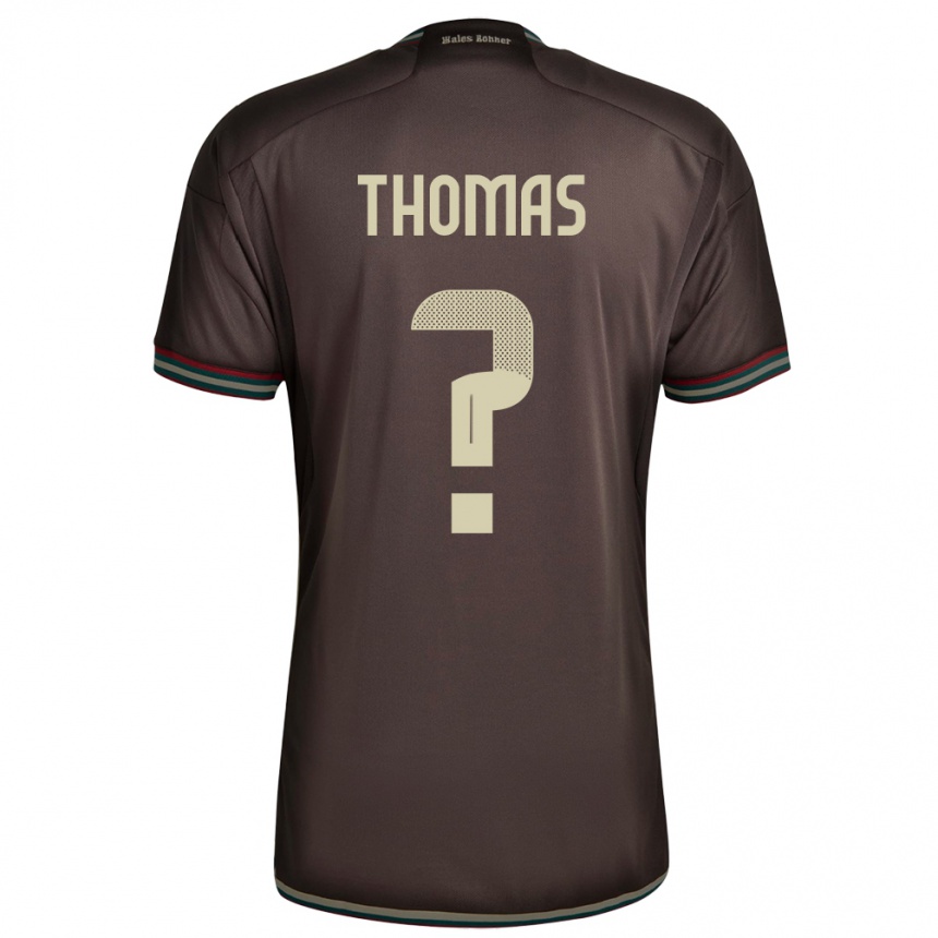 Kids Football Jamaica Kersha Thomas #0 Night Brown Away Jersey 24-26 T-Shirt Uk