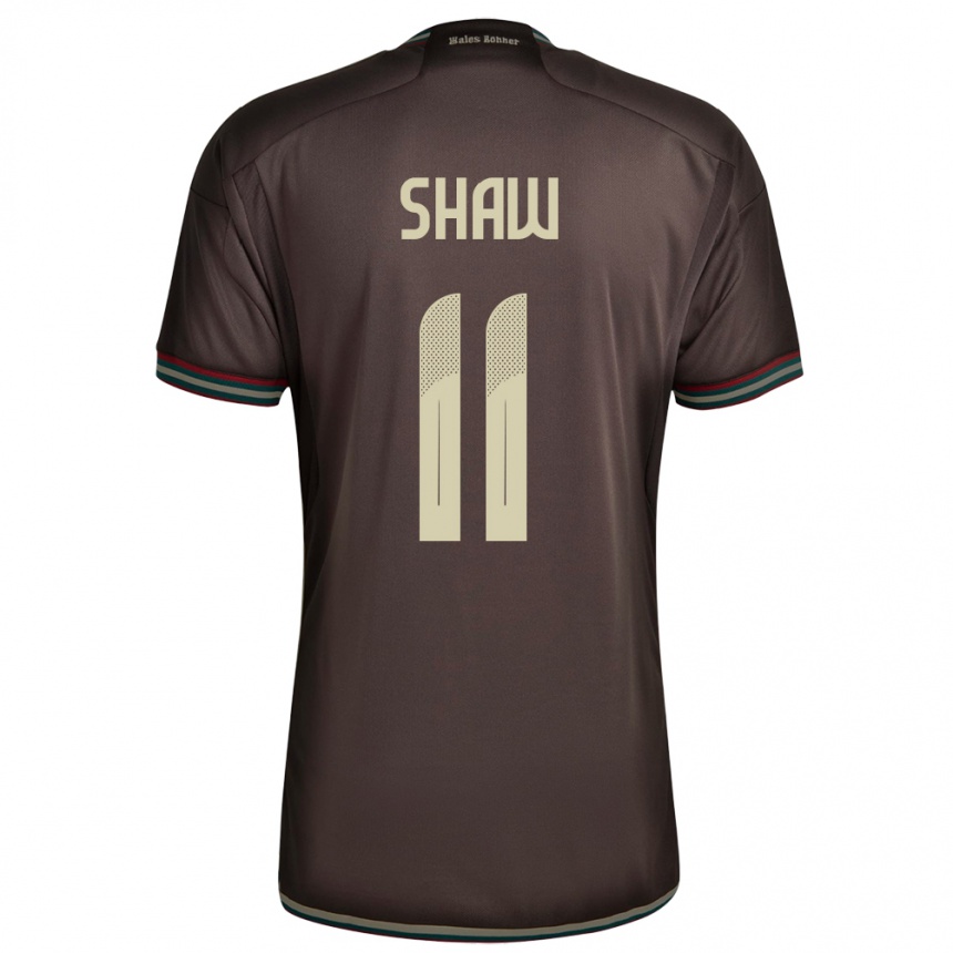 Kids Football Jamaica Khadija Shaw #11 Night Brown Away Jersey 24-26 T-Shirt Uk