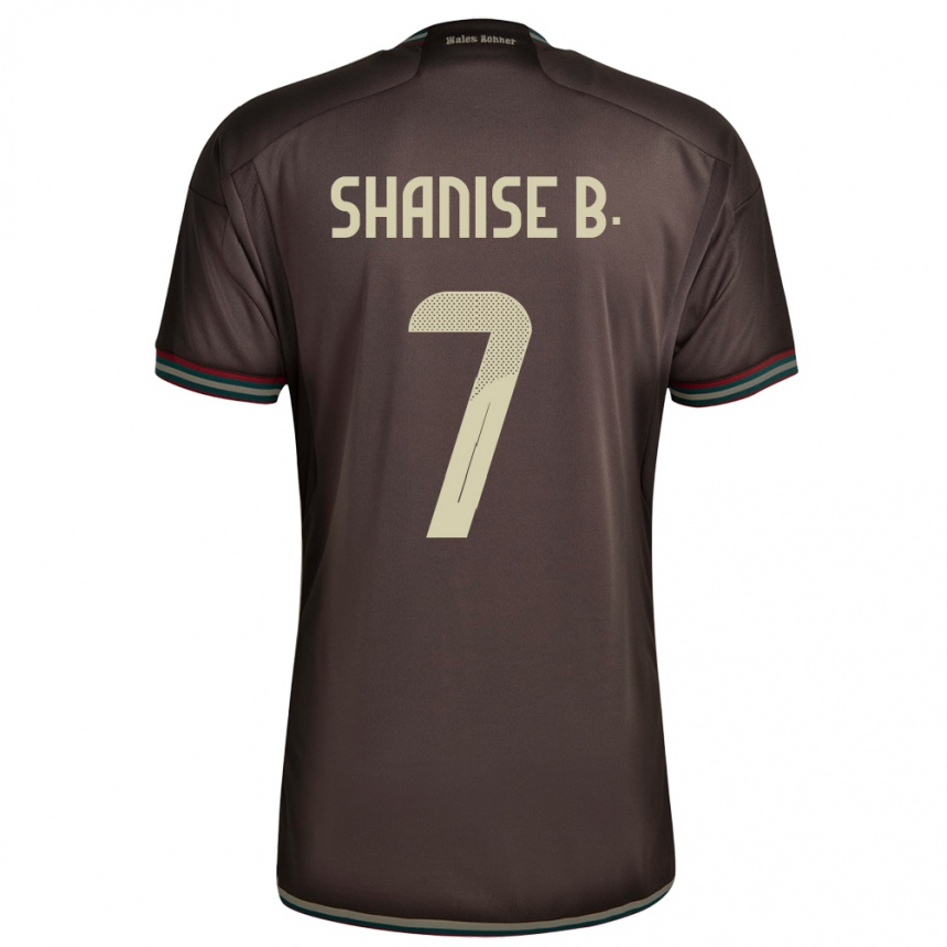 Kids Football Jamaica Shanise Buckley #7 Night Brown Away Jersey 24-26 T-Shirt Uk