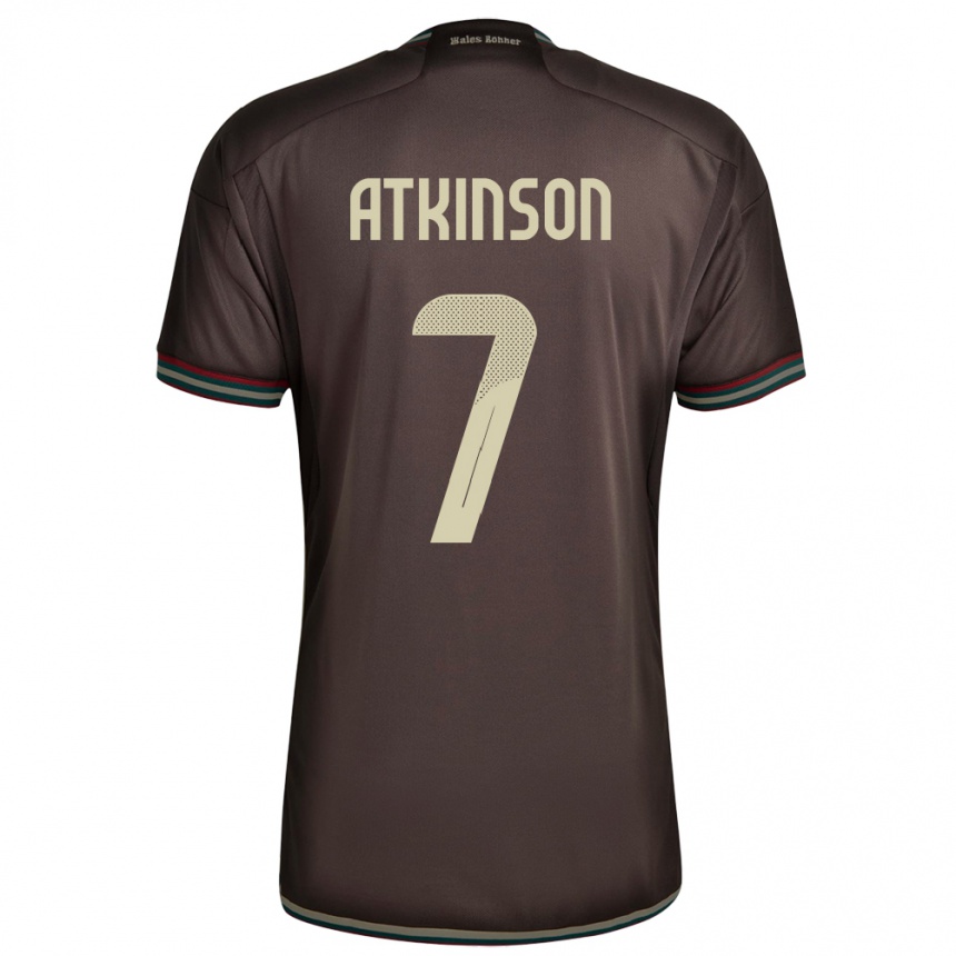 Kids Football Jamaica Natoya Atkinson #7 Night Brown Away Jersey 24-26 T-Shirt Uk