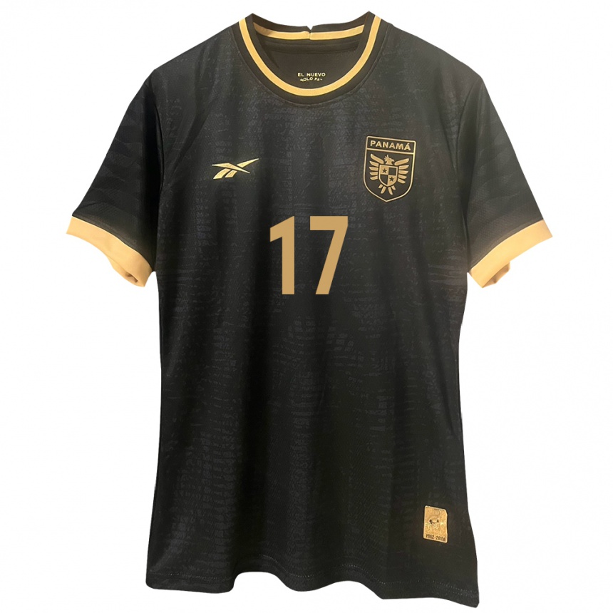 Kids Football Panama José Fajardo #17 Black Away Jersey 24-26 T-Shirt Uk