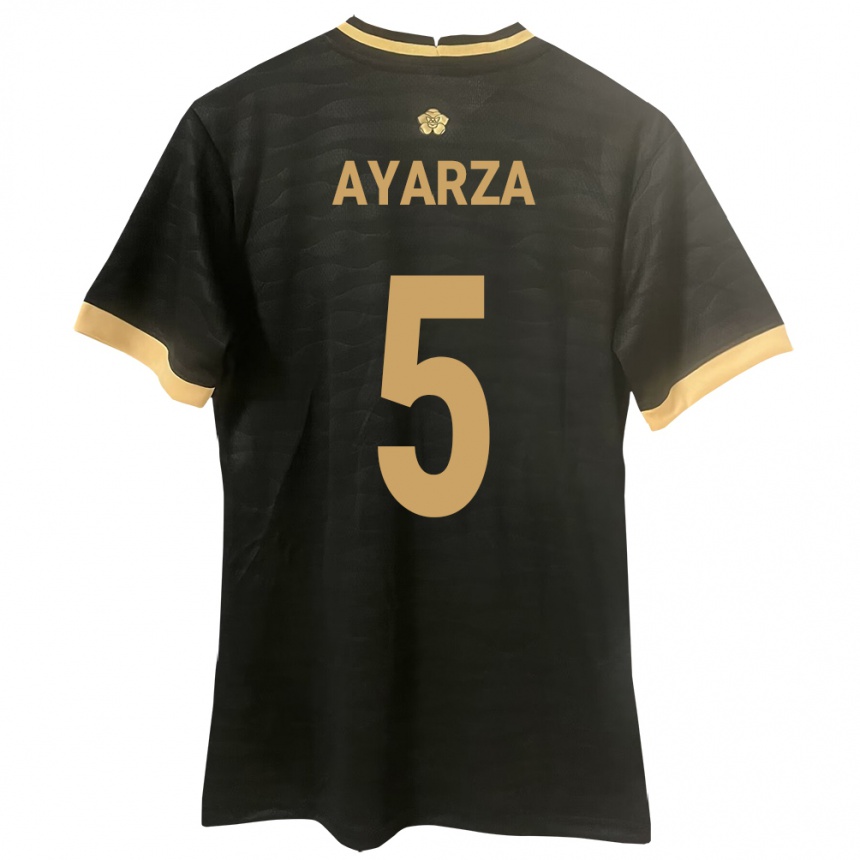 Kids Football Panama Abdiel Ayarza #5 Black Away Jersey 24-26 T-Shirt Uk