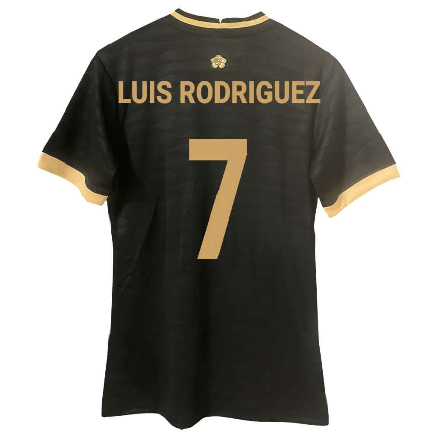 Kids Football Panama José Luis Rodríguez #7 Black Away Jersey 24-26 T-Shirt Uk