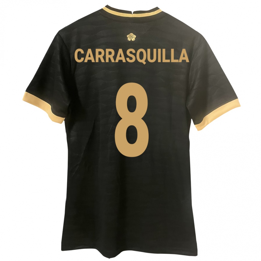 Kids Football Panama Adalberto Carrasquilla #8 Black Away Jersey 24-26 T-Shirt Uk