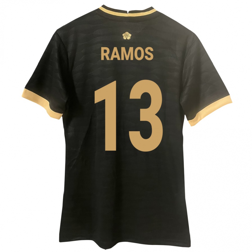 Kids Football Panama Jiovany Ramos #13 Black Away Jersey 24-26 T-Shirt Uk