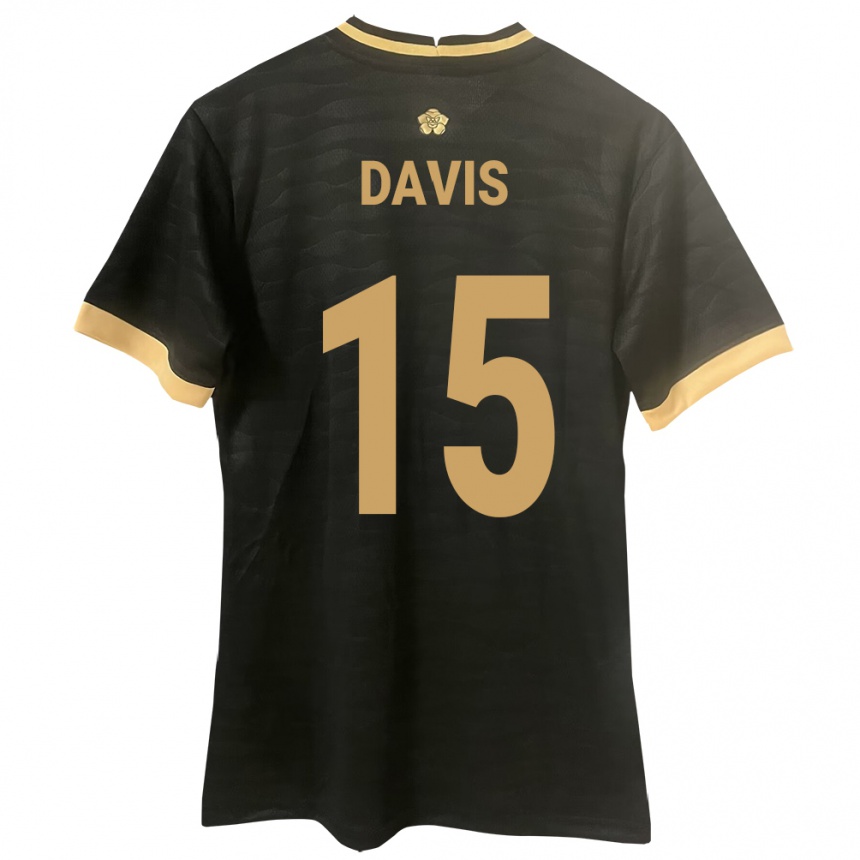 Kids Football Panama Éric Davis #15 Black Away Jersey 24-26 T-Shirt Uk