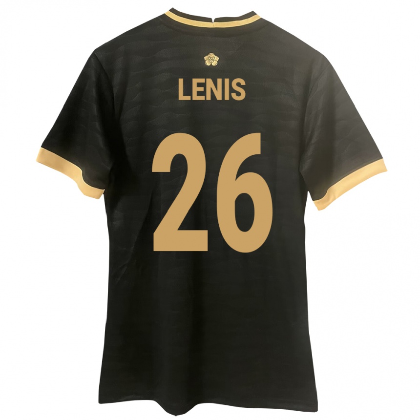 Kids Football Panama Kahiser Lenis #26 Black Away Jersey 24-26 T-Shirt Uk