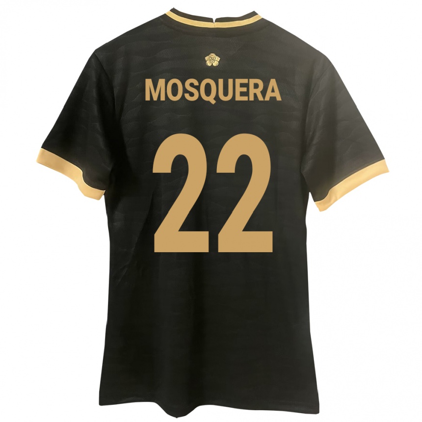 Kids Football Panama Orlando Mosquera #22 Black Away Jersey 24-26 T-Shirt Uk