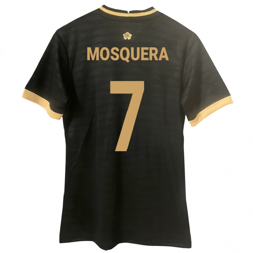 Kids Football Panama Rafael Mosquera #7 Black Away Jersey 24-26 T-Shirt Uk