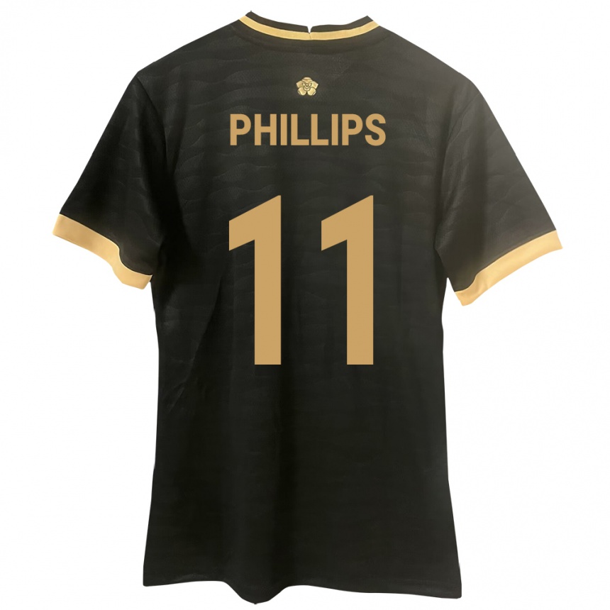 Kids Football Panama Ricardo Phillips #11 Black Away Jersey 24-26 T-Shirt Uk