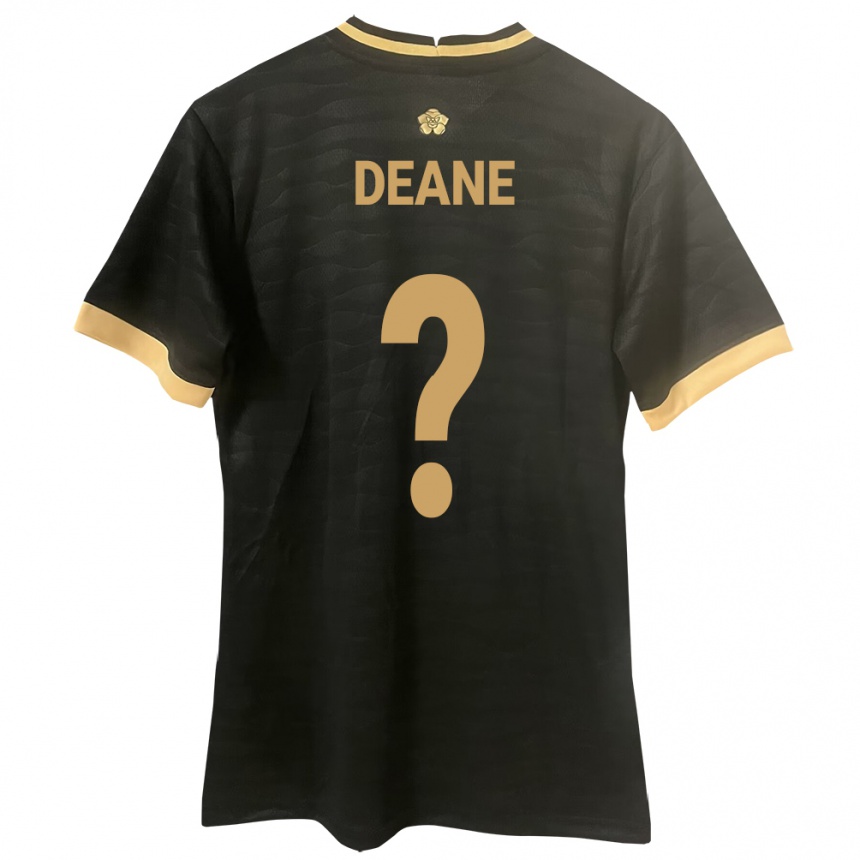 Kids Football Panama Sean Deane #0 Black Away Jersey 24-26 T-Shirt Uk