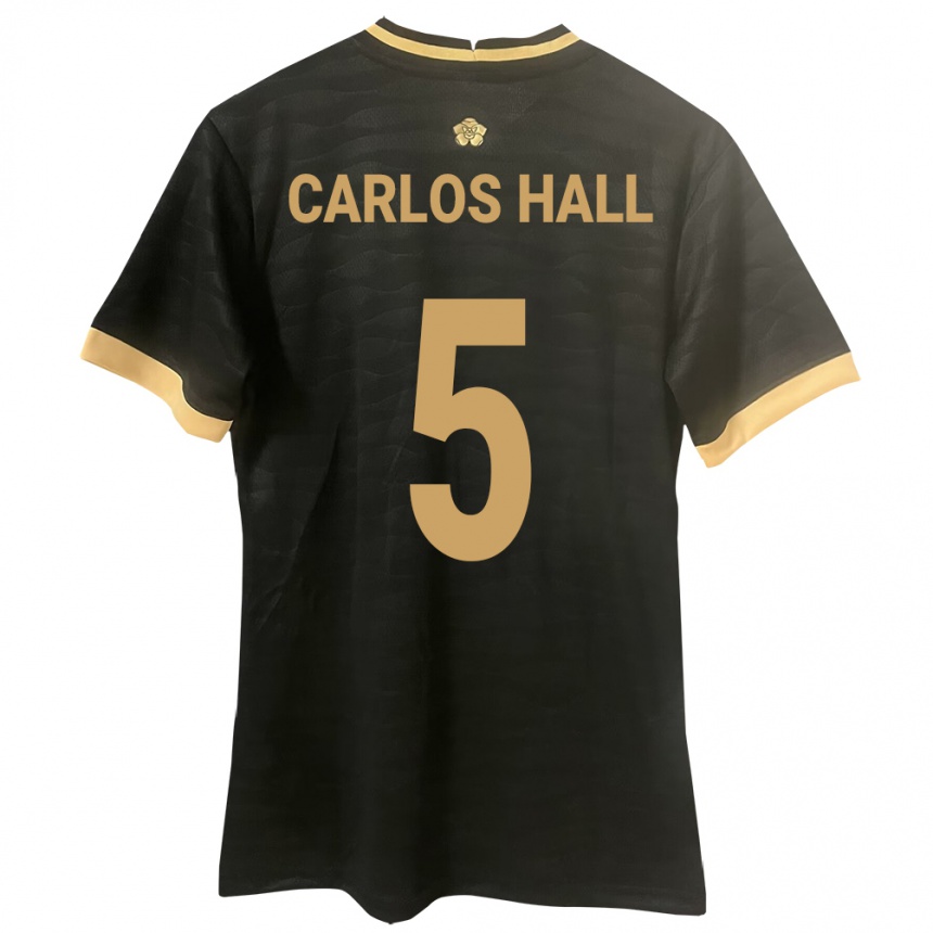 Kids Football Panama Juan Carlos Hall #5 Black Away Jersey 24-26 T-Shirt Uk