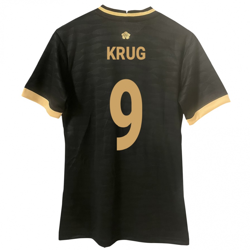 Kids Football Panama Frederick Krug #9 Black Away Jersey 24-26 T-Shirt Uk