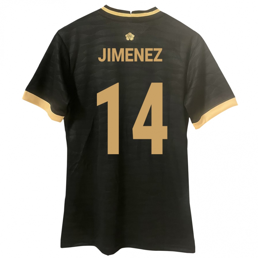 Kids Football Panama Juan Jiménez #14 Black Away Jersey 24-26 T-Shirt Uk