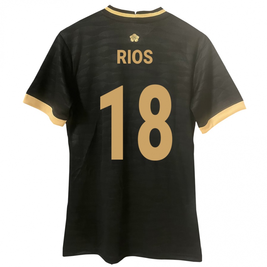 Kids Football Panama Héctor Ríos #18 Black Away Jersey 24-26 T-Shirt Uk