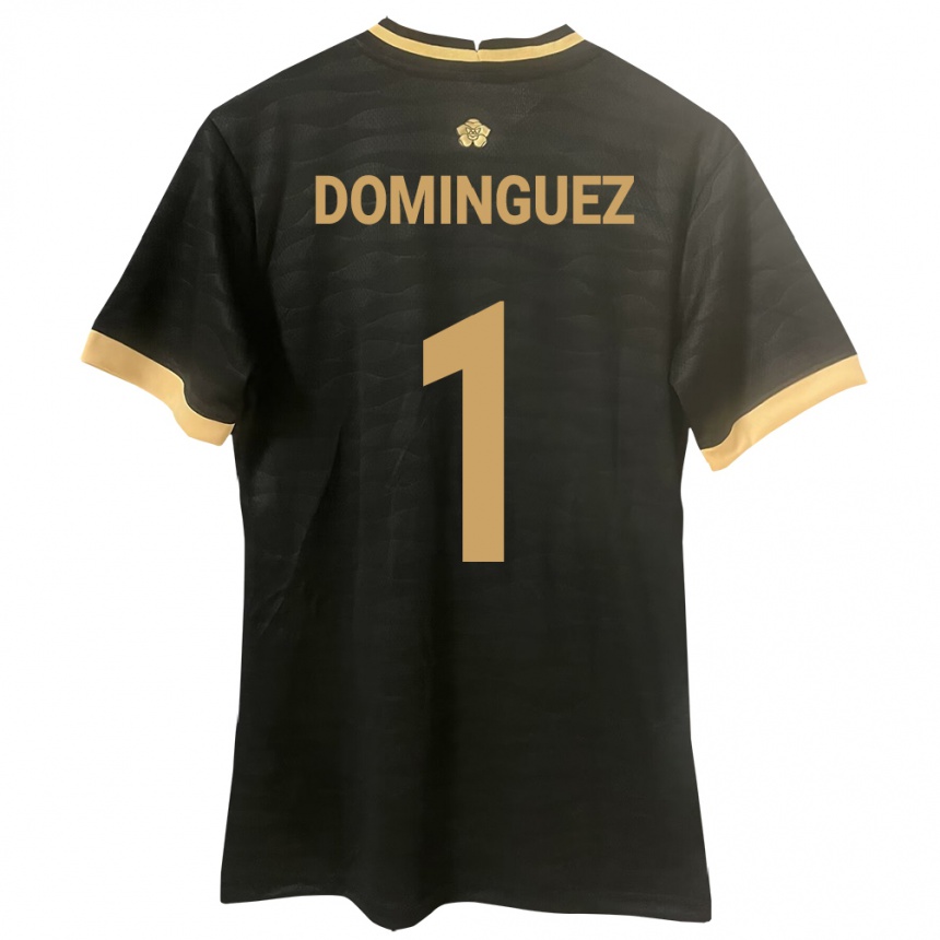 Kids Football Panama Valeska Domínguez #1 Black Away Jersey 24-26 T-Shirt Uk