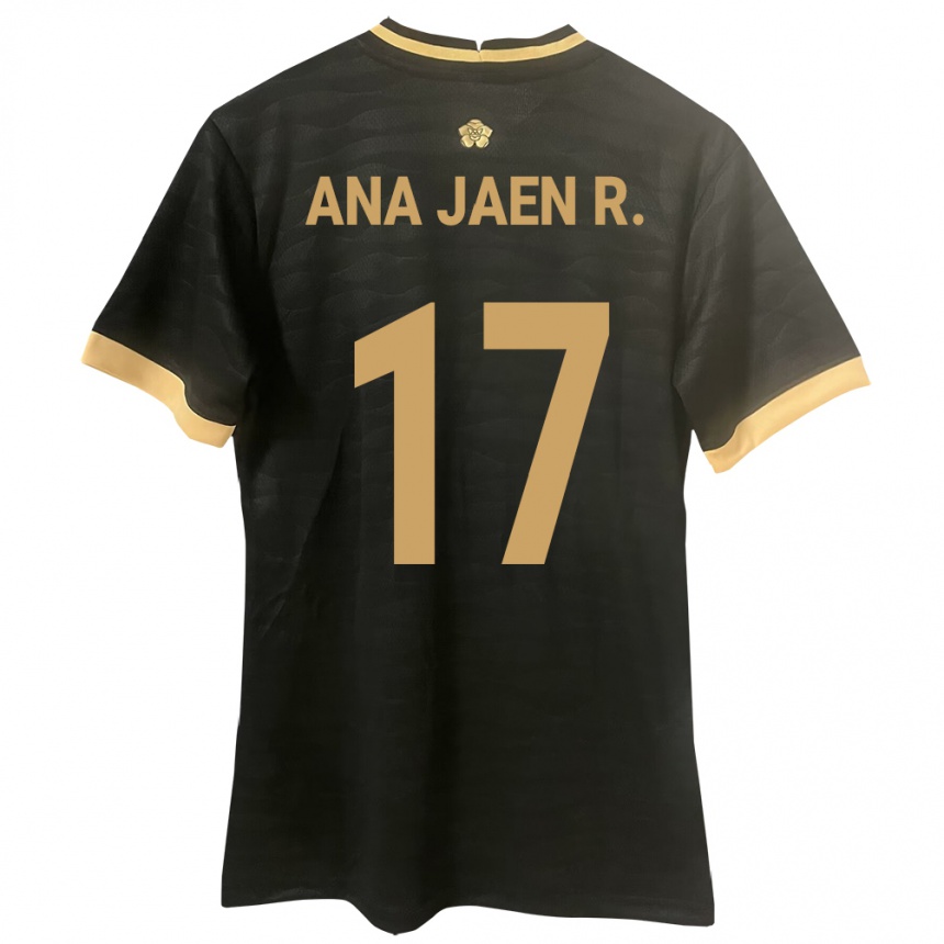 Kids Football Panama Ana Jaén Rodríguez #17 Black Away Jersey 24-26 T-Shirt Uk