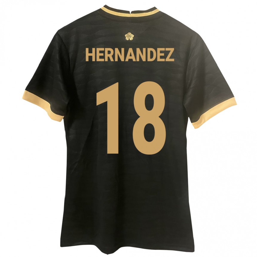 Kids Football Panama Erika Hernández #18 Black Away Jersey 24-26 T-Shirt Uk