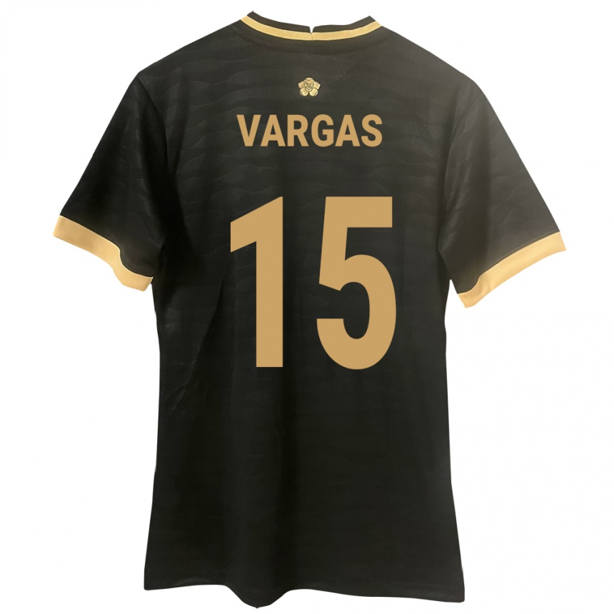 Kids Football Panama Rosario Vargas #15 Black Away Jersey 24-26 T-Shirt Uk