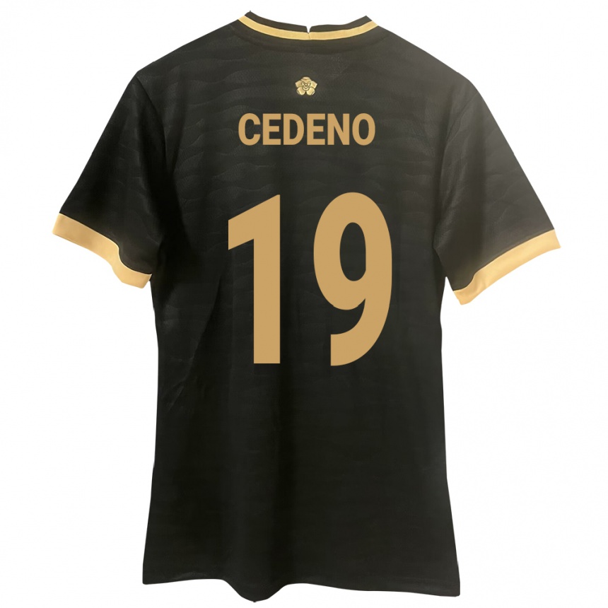 Kids Football Panama Lineth Cedeño #19 Black Away Jersey 24-26 T-Shirt Uk