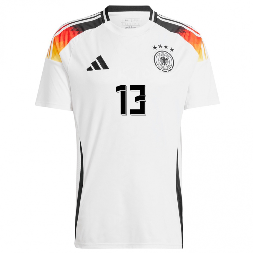 Men Football Germany Yannik Keitel #13 White Home Jersey 24-26 T-Shirt Uk