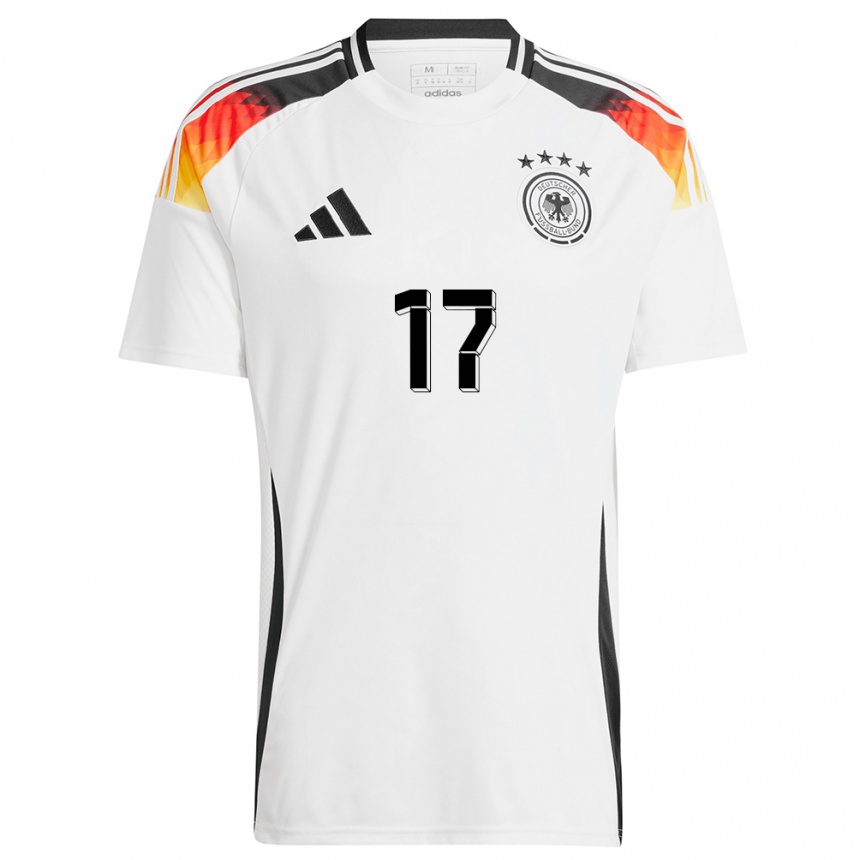 Men Football Germany Florian Wirtz #17 White Home Jersey 24-26 T-Shirt Uk