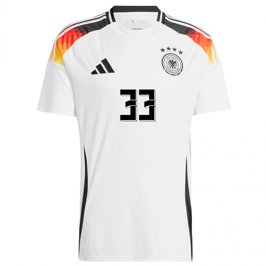 Men Football Germany Fabienne Dongus #33 White Home Jersey 24-26 T-Shirt Uk