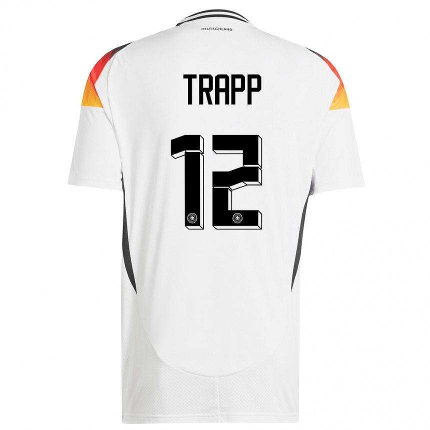 Men Football Germany Kevin Trapp #12 White Home Jersey 24-26 T-Shirt Uk