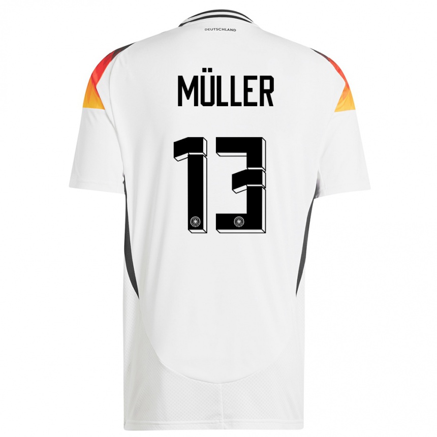 Men Football Germany Thomas Muller #13 White Home Jersey 24-26 T-Shirt Uk