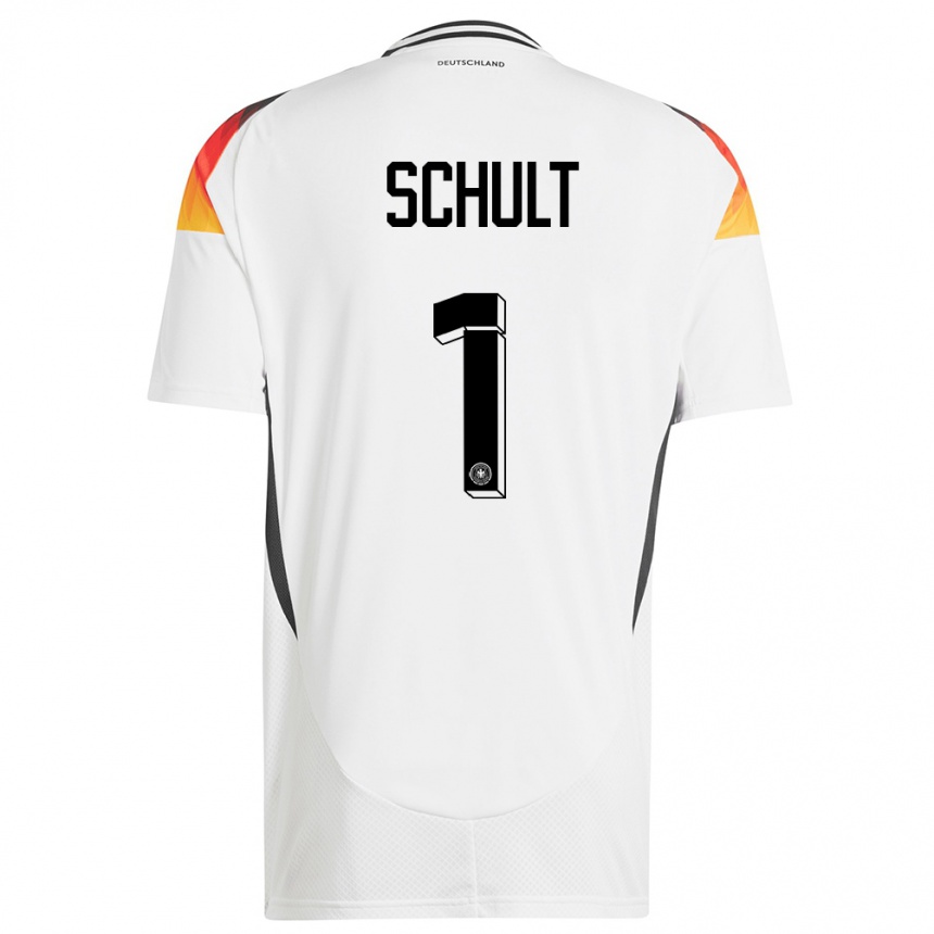 Men Football Germany Almuth Schult #1 White Home Jersey 24-26 T-Shirt Uk