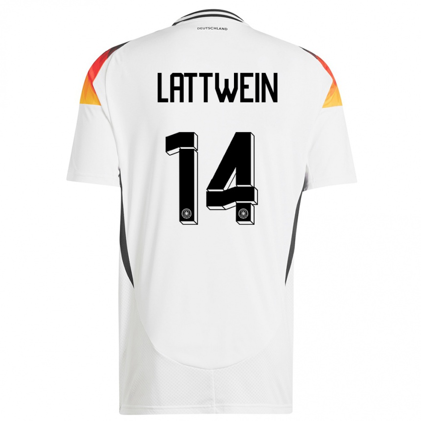 Men Football Germany Lena Lattwein #14 White Home Jersey 24-26 T-Shirt Uk