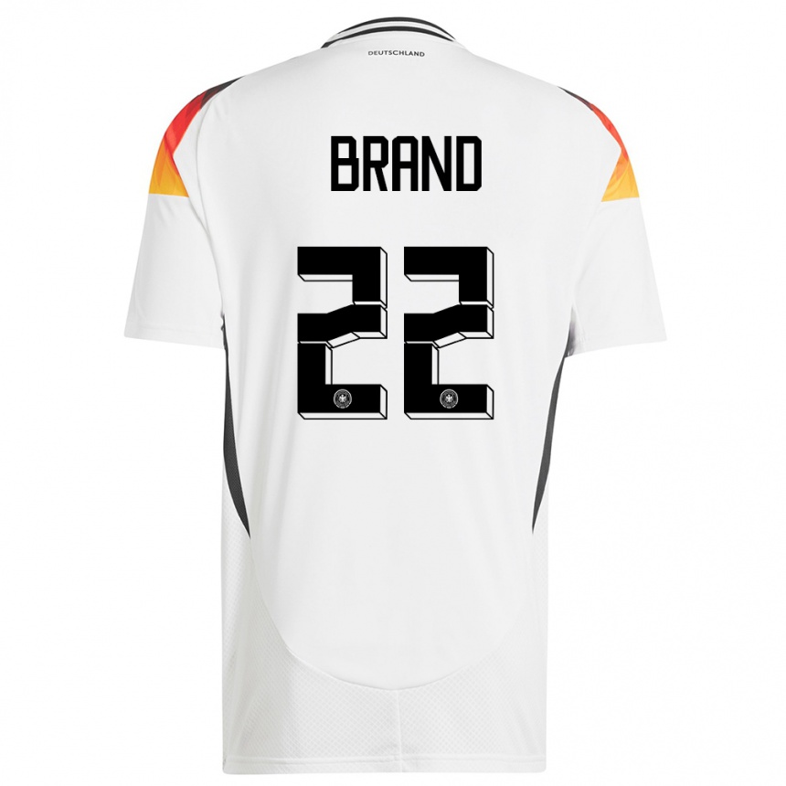 Men Football Germany Jule Brand #22 White Home Jersey 24-26 T-Shirt Uk