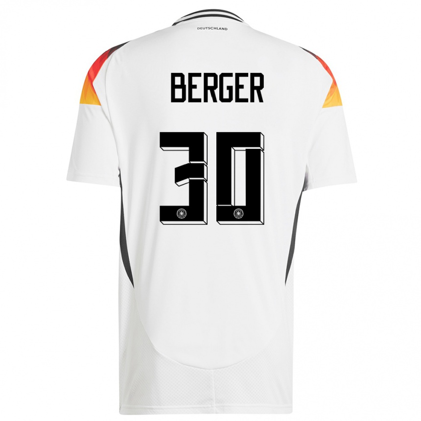 Men Football Germany Ann Katrin Berger #30 White Home Jersey 24-26 T-Shirt Uk