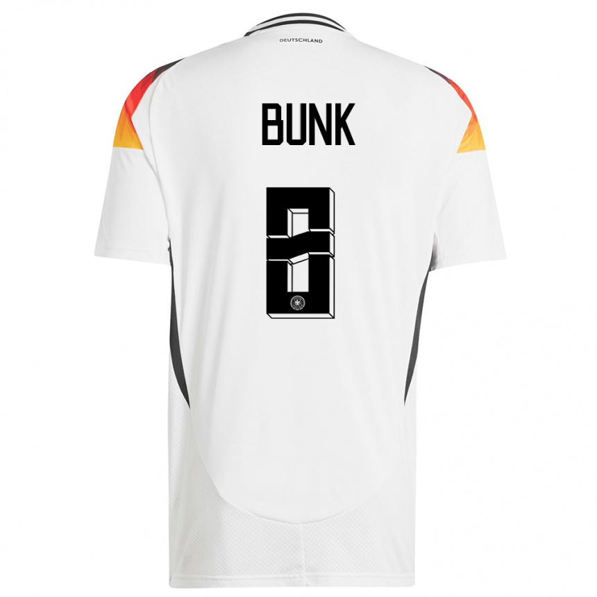 Men Football Germany Daniel Bunk #8 White Home Jersey 24-26 T-Shirt Uk