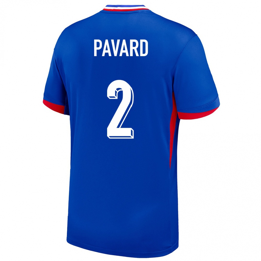 Men Football France Benjamin Pavard #2 Blue Home Jersey 24-26 T-Shirt Uk