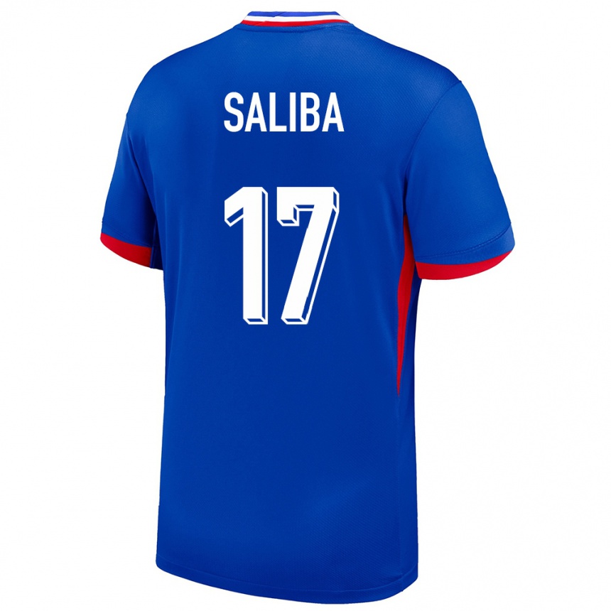 Men Football France William Saliba #17 Blue Home Jersey 24-26 T-Shirt Uk