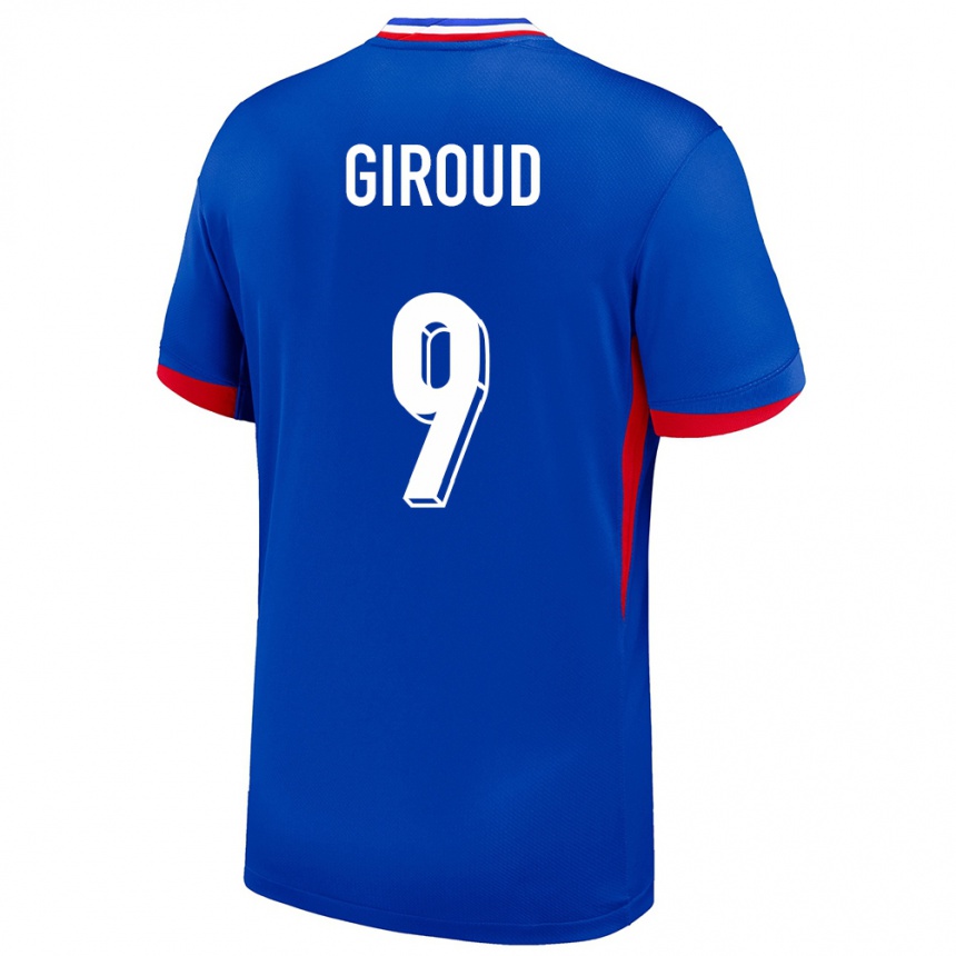 Men Football France Olivier Giroud #9 Blue Home Jersey 24-26 T-Shirt Uk