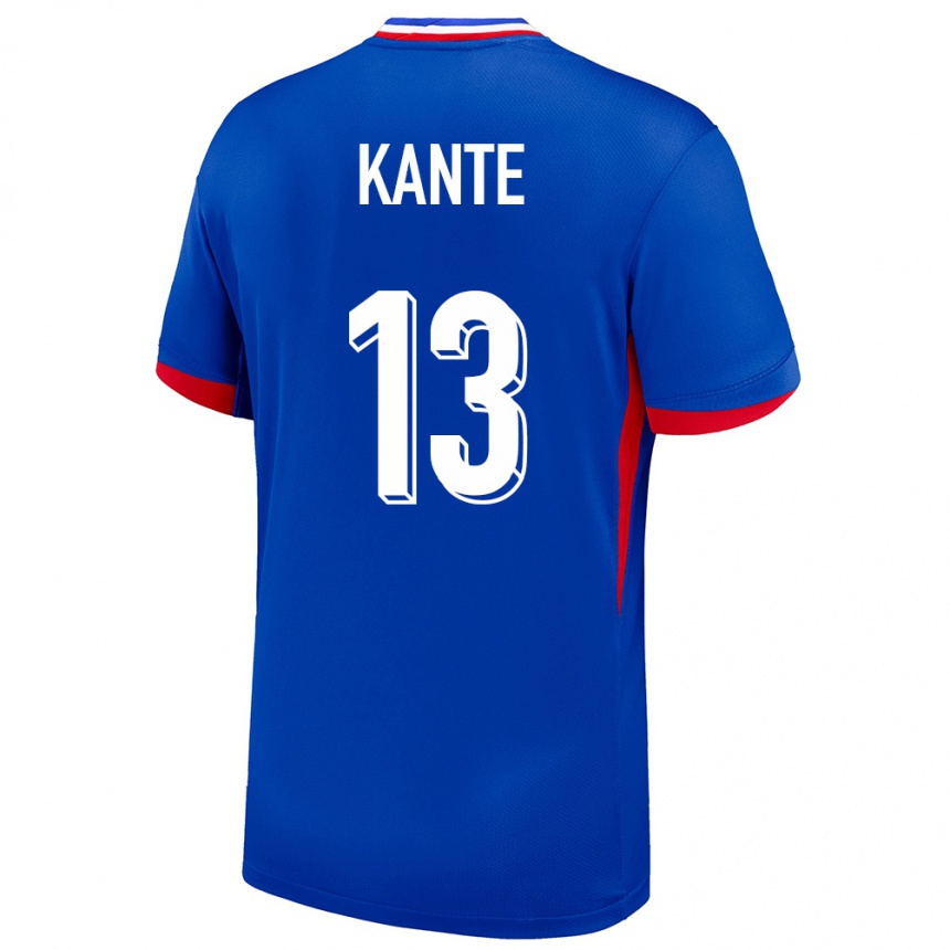 Men Football France N Golo Kante #13 Blue Home Jersey 24-26 T-Shirt Uk