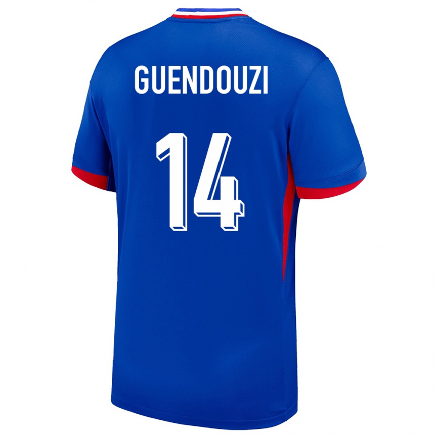 Men Football France Matteo Guendouzi #14 Blue Home Jersey 24-26 T-Shirt Uk