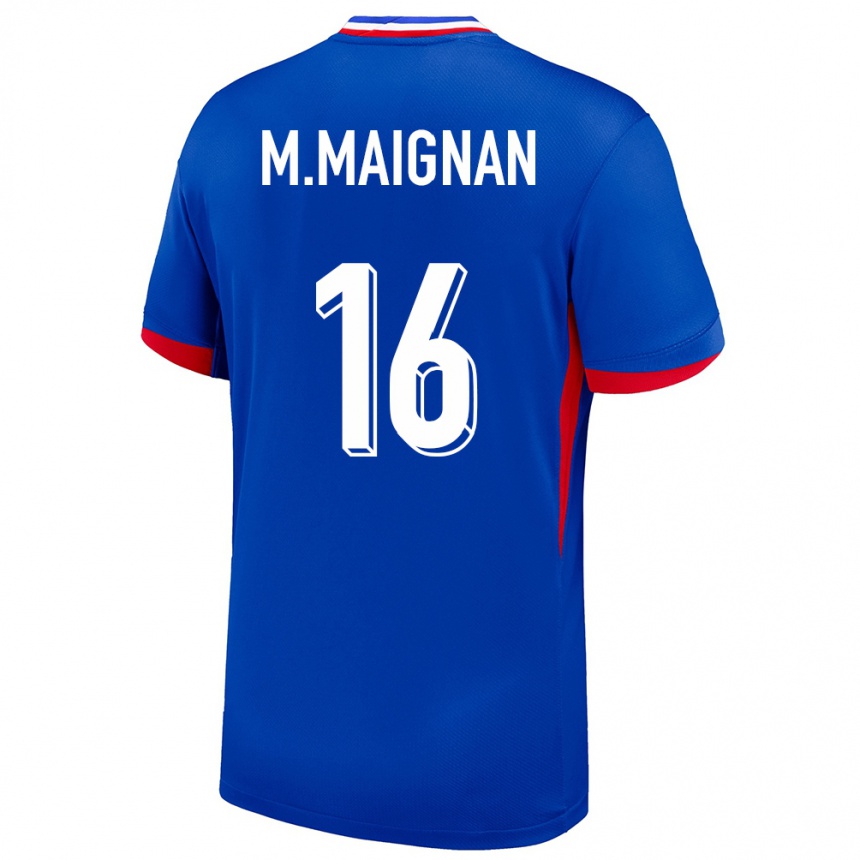 Men Football France Mike Maignan #16 Blue Home Jersey 24-26 T-Shirt Uk