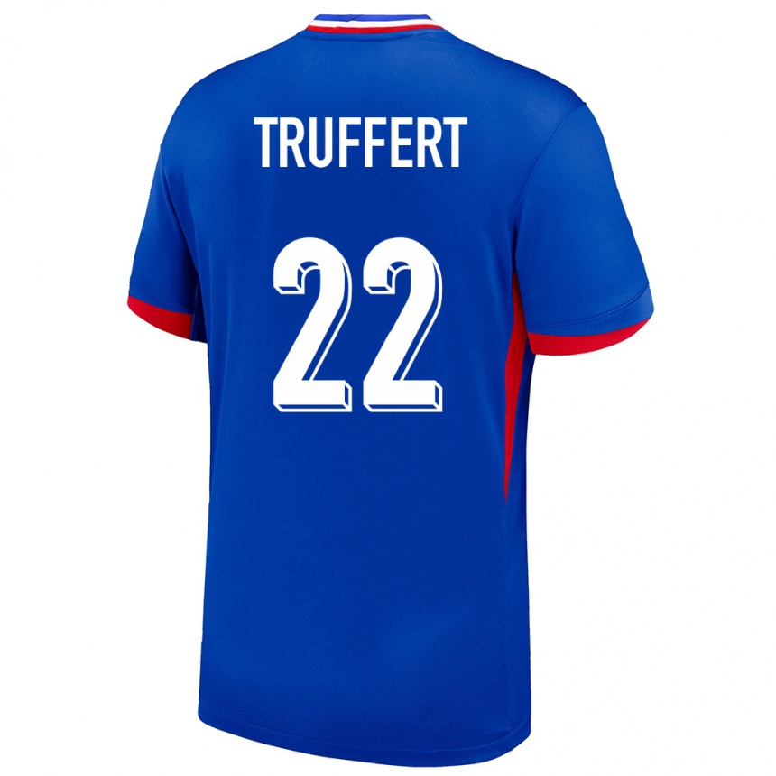 Men Football France Adrien Truffert #22 Blue Home Jersey 24-26 T-Shirt Uk